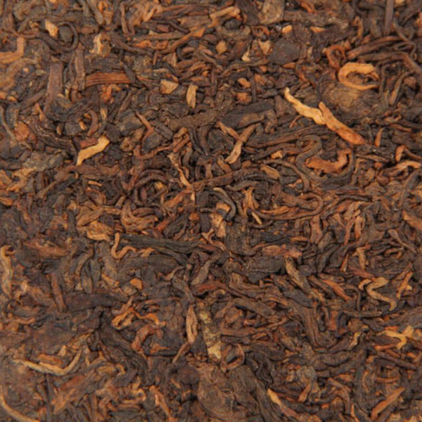 HelloYoungTea Ancient Tree Ripe Pu Erh Tea Menhai 100g Natural Golden Buds