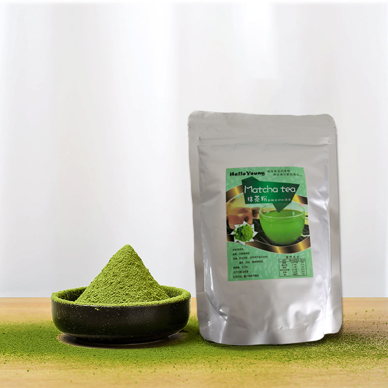 HelloYoung Matcha Mocha Capuccino Latte Chocolate Cafe Art Green Tea 250g Herbal tea products for men & women, Chinese tea leaves products Loose leaf original Green Food organic