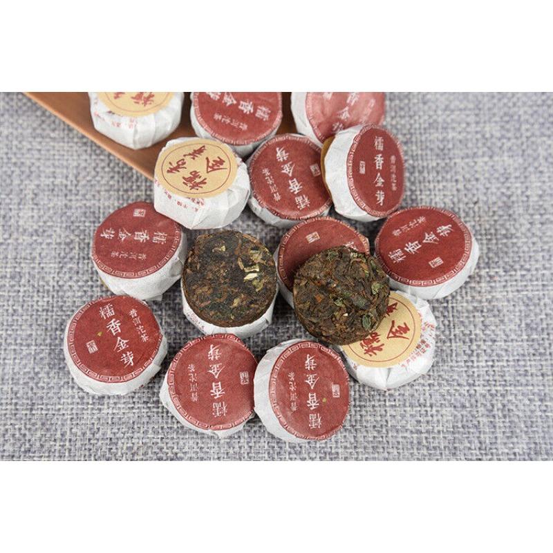 500g Yunnan Puerh Tea Glutinous Rice Tuo Tea Menghai Golden Bud Mini Tuo Tea