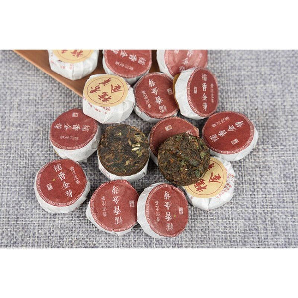 500g Yunnan Puerh Tea Glutinous Rice Tuo Tea Menghai Golden Bud Mini Tuo Tea