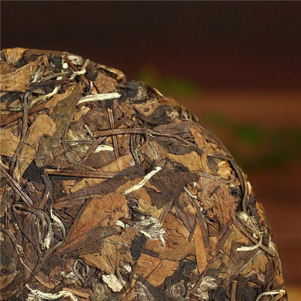 350g Shou Mei Cake Fuding High Mountain Old White Tea Aged Sun White Tea