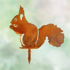 CIFbuy™ Rusty Squirrel Garden Metal Yard Art - Handmade Corten Steel Statue with Rustic Patina, Outdoor Garden Decoration Adding Rustic Elegance, Metal Craft for Yard Beauty, Unique Collectible Figurines.