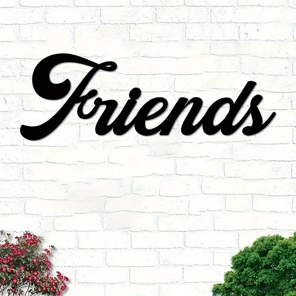 CIFbuy™ Wrought Iron "Amis Love" Wall Art - Unique Metal Silhouette Decor, Handcrafted Iron Wall Hanging for Modern Home & Apartment, Eye-Catching Interior Accent with Distinctive Tribal Design, Collectible Figurines.