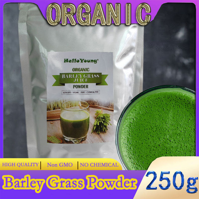 HelloYoung Barley grass official store Organic Barley Grass Powder original 250g purifying liver, lowering cholesterol, beautiful skin