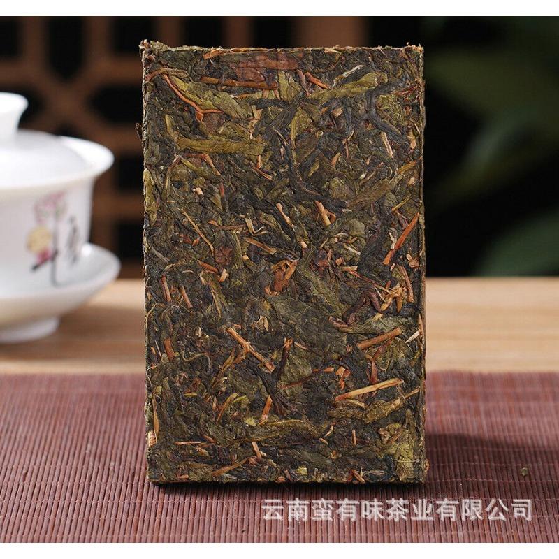 HelloYoungTea 250g Xigui Gold Leaf Raw Brick Old Tree Raw Puerh Tea Brick Yunnan Puerh Tea
