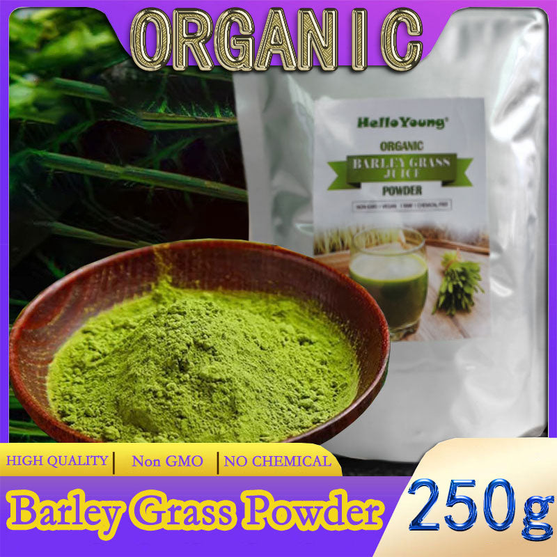 HelloYoung Organic Barley Grass Powder original 250g barley grass official store  Non-GMO Gluten-Free Soy-Free Vegan & Paleo – Daily Greens Booster