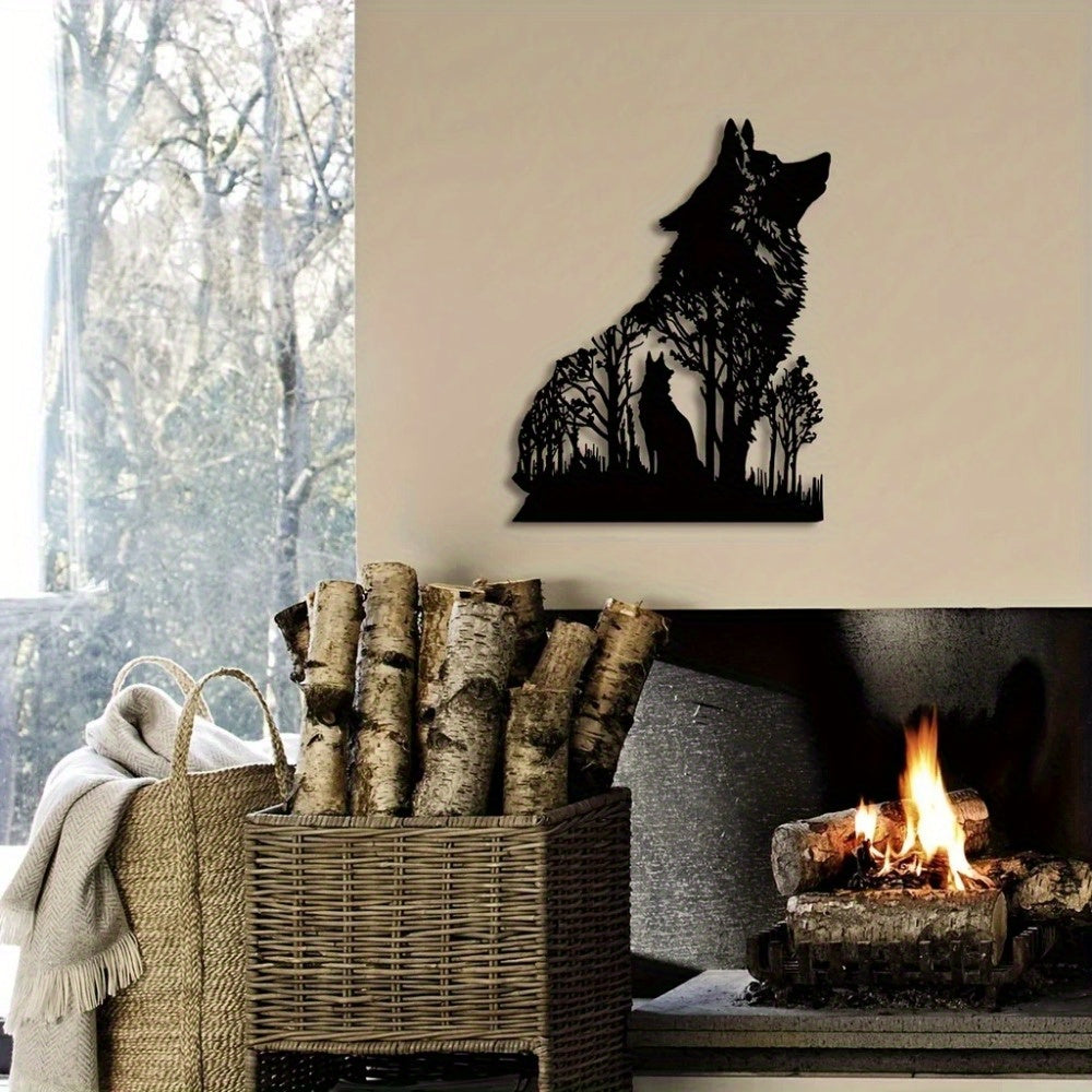 CIFbuy™ Midnight Hound Iron Wall Art - Stylish Metal Decor for Kids' Spaces & Family Rooms - Elevates Decor with Artistic Wall Sculpture Appeal Wall Sculptures.