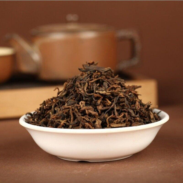 HelloYoungTea 500g Yunnan Puerh Tea 2018 Menghai Ancient Tree Golden Bud Loose Tea Cooked Tea