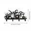 CIFbuy™ Black Iron Key Organizer Wall Mount - Coffee Cup Shaped Metal Hook Rack for Tidy Key Storage, Stylish Home Décor Accent with Industrial Charm, Wall Sculptures.