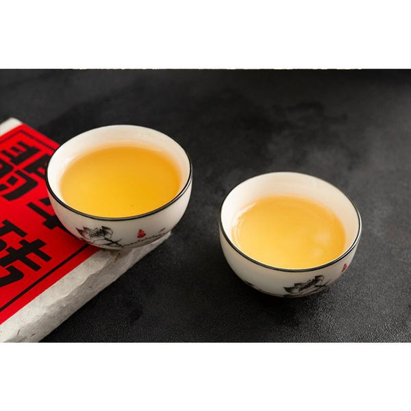 HelloYoungTea 200g Yunnan Pu'er Tea Bricks Yunnan Pu'er Raw Tea Iceland Jade Square Bricks