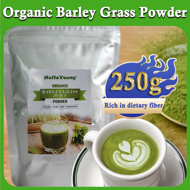 HelloYoung Barley grass powder original barley grass powder willy ong 100% Natural Superfood, Vegan, Gluten Free, Non-GMO, Kosher Main image