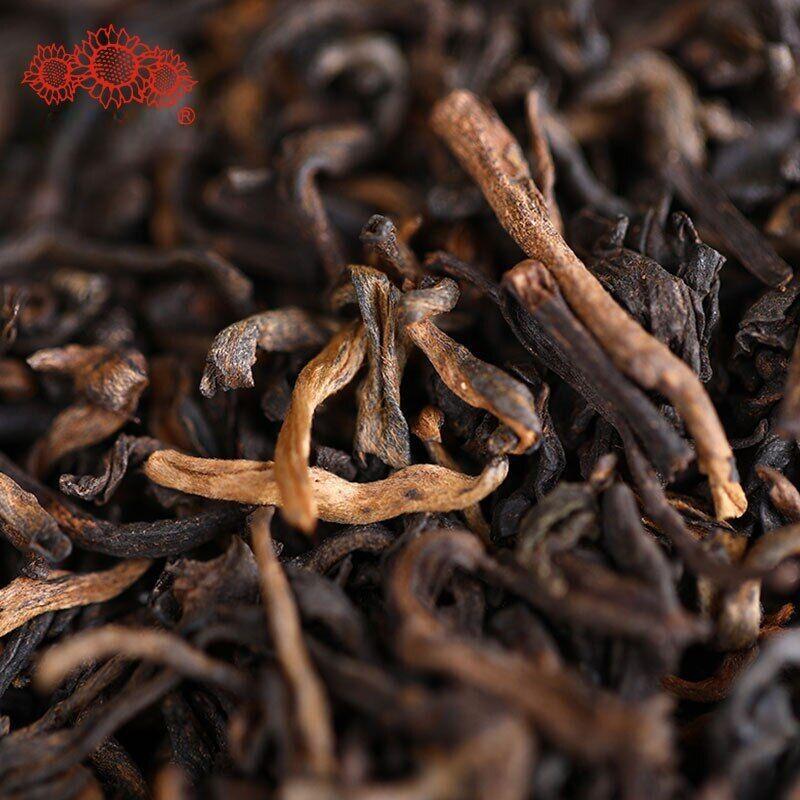2021 Haiwan Pu-erh Tea Old Comrade Third-level bulk tea Ripe Pu'er Tea 500g