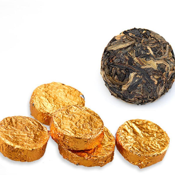 HelloYoungTea Hunan Junshan Huang Cha Jun Shan China Yellow Tea Mini Gold Coin Cake 30g Box
