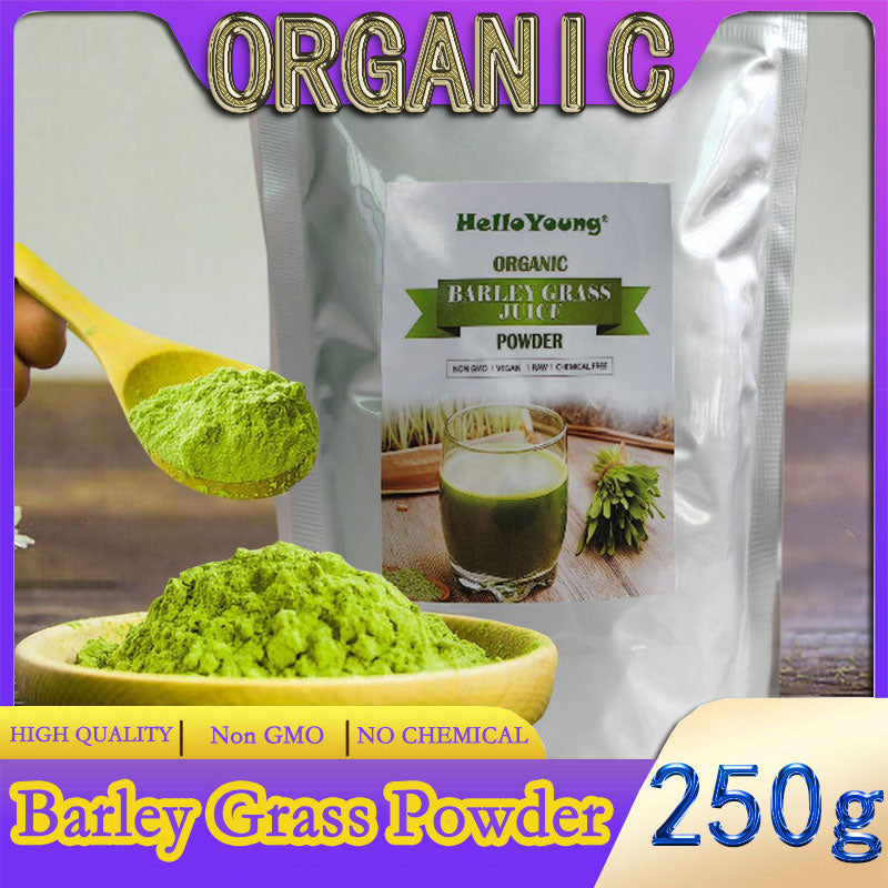 HelloYoung Barley grass official store Organic Barley Grass Powder original 250g Low Carb Diabetic Friendly e for weight loss