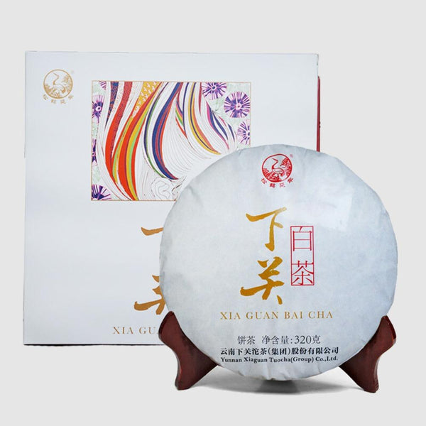 HelloYoungTea Yunnan White Tea Cake Moonlight White 320g Xiaguan Raw Pu-erh Style
