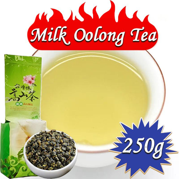 HelloYoungTea 250g Premium Taiwan Milk Oolong Tea High Mountain Alishan Jin Xuan Oolong Tea Loose Leaf  Strong aroma resistant to brewing