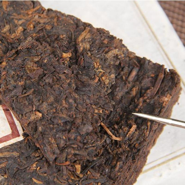 HelloYoungTea 250g Yunnan Pu-erh Ripe Tea Jinfan Aged Puerh Cooked Tea Brick Pu'er Black Tea