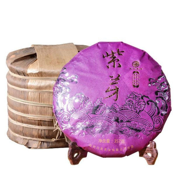HelloYoungTea Pu Erh Ripe Tea Yunnan Purple Bud Old Tree Black Tea 357g
