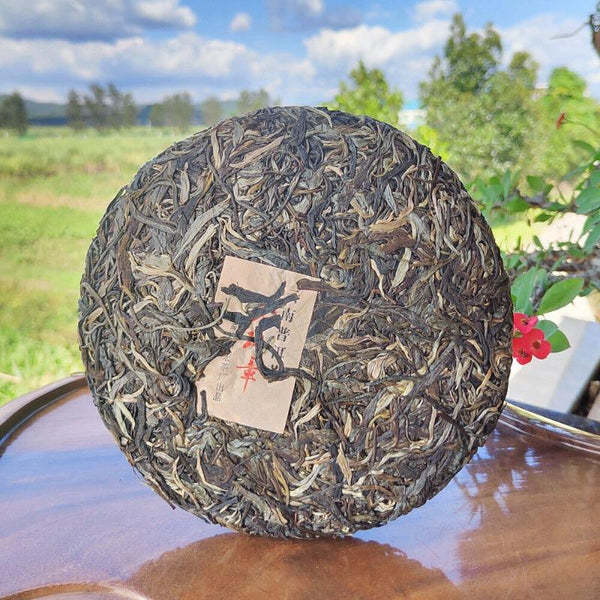 HelloYoungTea 357g Ming Qian Ancient Tree Spring Tea Pu'er Raw Tea Seven Seed Cake Tea