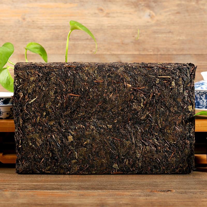HelloYoungTea 2017 Handmade Golden Flower Dark Tea Fu Brick Pressed Tea, 1000g
