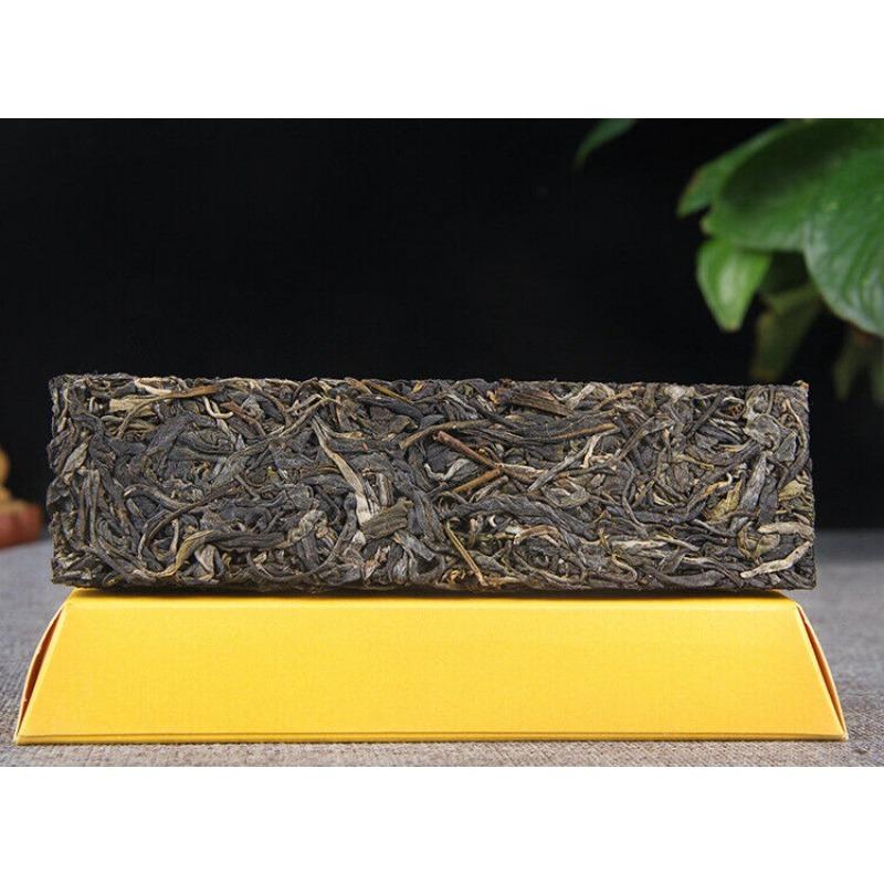 HelloYoungTea 150g Golden BarIceland Gold Brick Puerh Raw Brick Tea Mengku Gold Leaf Flower