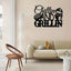 CIFbuy™ Industrial Elegant "Chillin And Grillin" Metal Wall Art - Raw Steel Construction with Bold Grill Silhouette, Urban Decor for Loft/Man Cave & Grill Enthusiast Gift - Wall Sculptures.