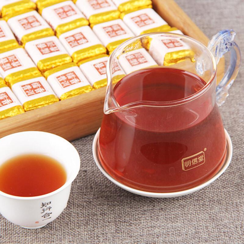 HelloYoungTea Premium Pu-Erh Ripe Tea Brick 500g Glutinous Fragrant Small Square