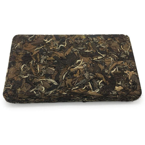 HelloYoungTea 350g Fuding White Tea Shoumei Tea Brick Old White Tea Brick Alpine Panxi