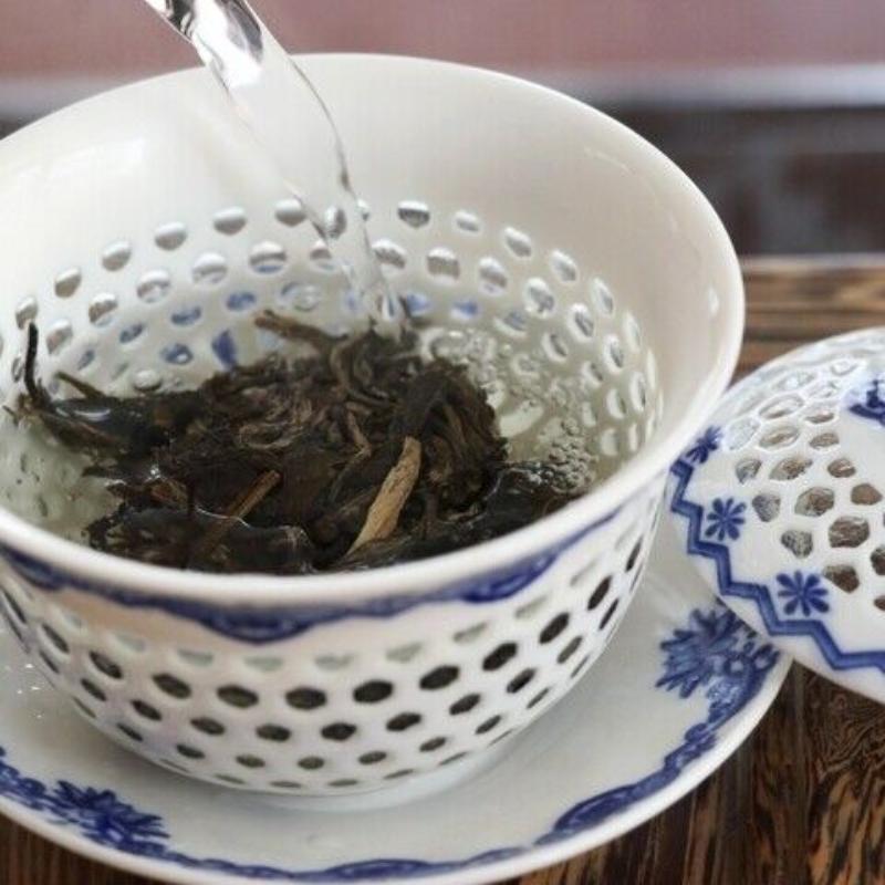 HelloYoungTea Menghai BA JIAO TING 7540 Pu-erh Tea Cake 2016 357g Raw Pu'er Tea Qi Zi Cake