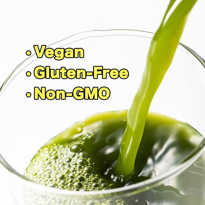 HelloYoung 250g Organic Barley Grass Powder Gluten Free Non-GMO Superfood Vegan Non-GMO, Finely Ground Whole Dried Young Leaves