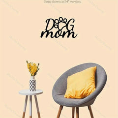 Dog Mom Paw Metal Wall Decor - Perfect Gift for Dog Lovers, Home Décor for Living Room, and Stylish Iron Art Decoration