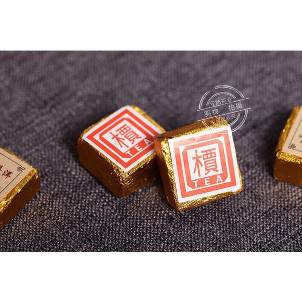 HelloYoungTea 500g Yunnan Pu'er Tea Leaves Small Golden Brick Mini Small Tuo