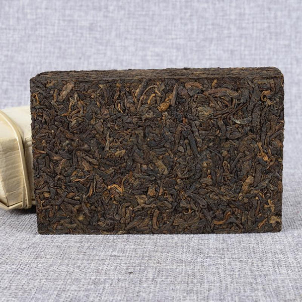 HelloYoungTea 250g Premium Ripe Brick Yunnan Pu'er Tea Bamboo Shoot Shell Packing Health Care