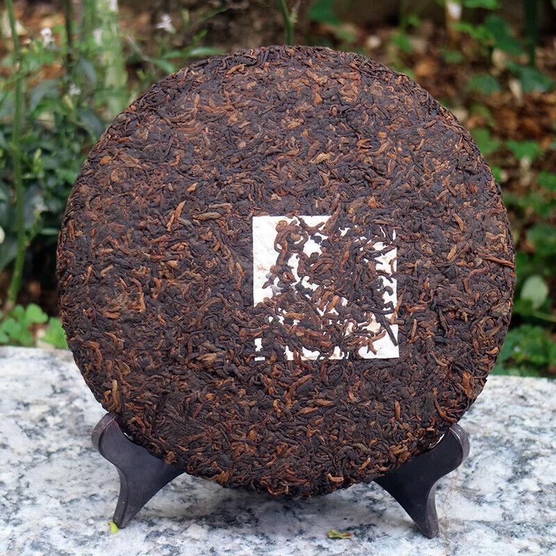 HelloYoungTea 357g Tianmen Mountain High-stem Ancient Tree Ripe Pu'er Tea Fragrant and Mellow