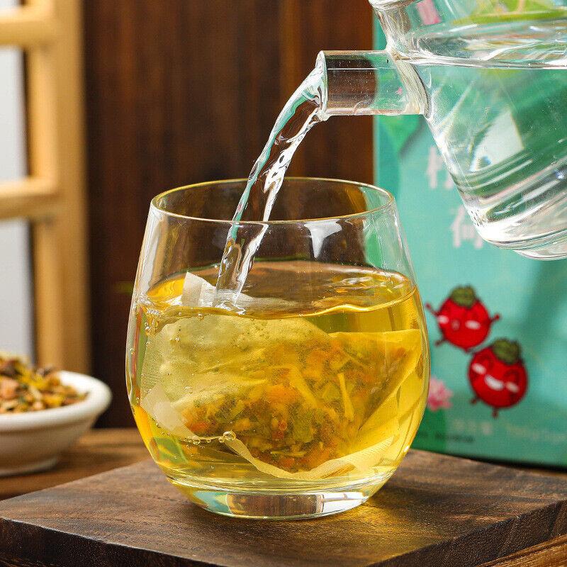 HelloYoungTea 150g Lemon Hawthorn Lotus Leaf Tea Non-fat Flow Tea Bags Infusion Healthy Tea