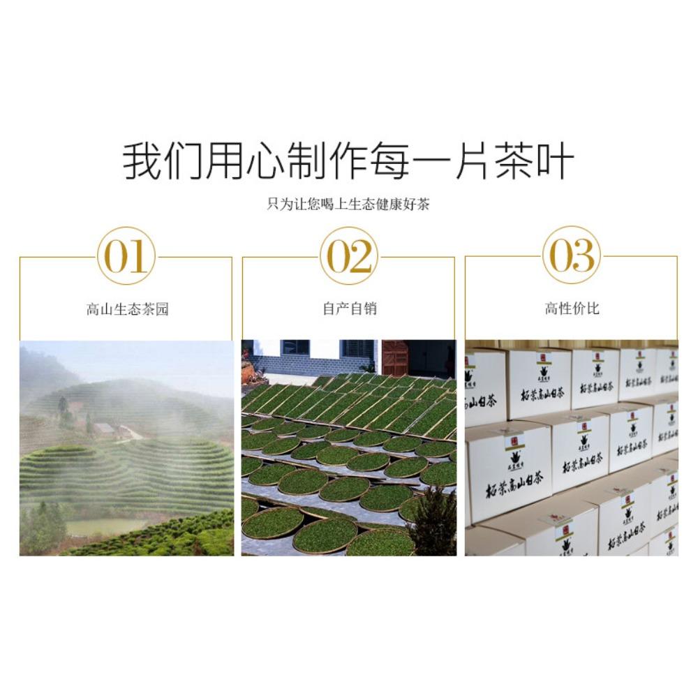 HelloYoungTea Premium Organic Fuding Bai Mu Dan Flake White Peony Pai Mu Tan White Tea 20 Pcs
