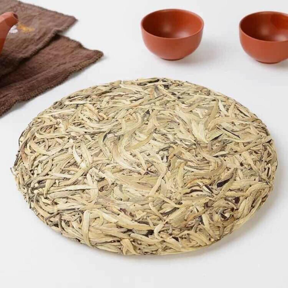 HelloYoungTea Organic White Tea Silver Needle Bai Hao Yin Zhen Fuding White Tea Cake 300g