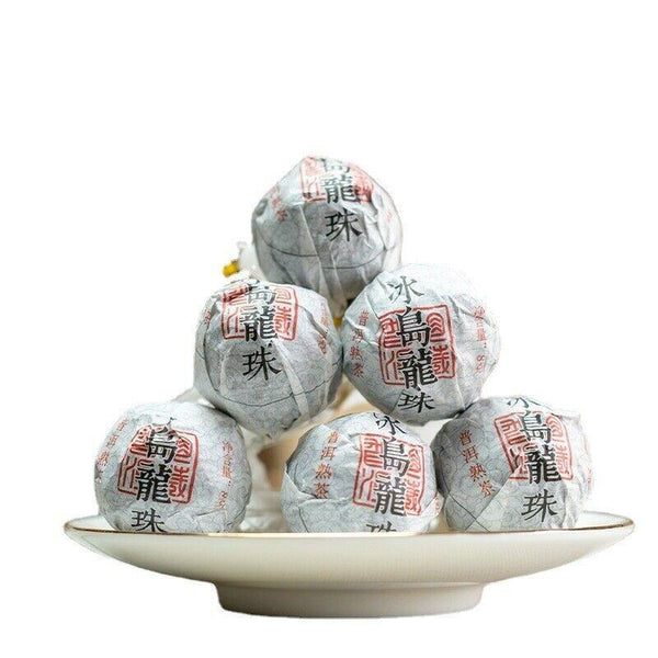 8g/pastille Icelandic Dragon Pearl Pu-erh Ripe Tea Small Tuocha Dragon Pearl