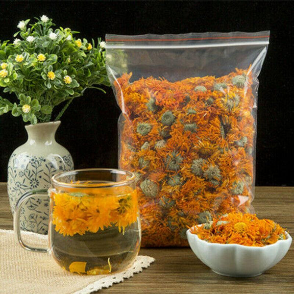 HelloYoungTea Chinese Marigold Tea Genuine Female Flower Herbal Tea Calendula Officinalis Tea