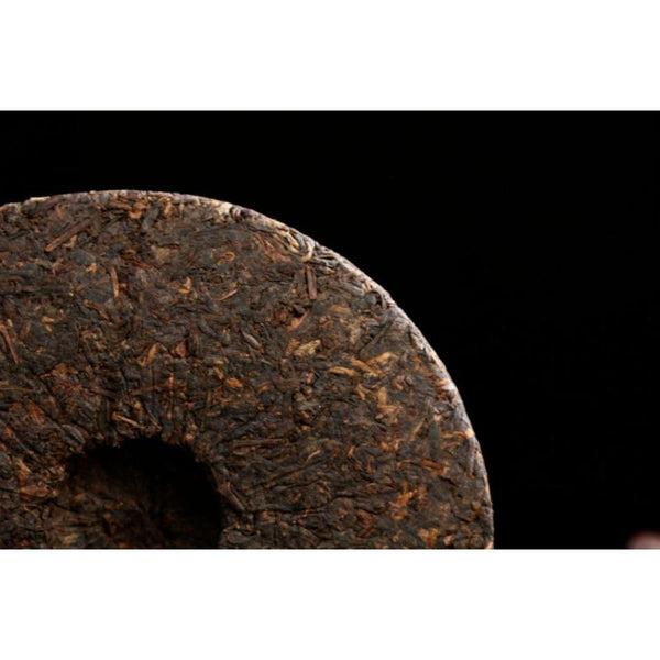 HelloYoungTea 357g Puerh Dry Storage Menghai Mountain Mellow Ripe Tea Yunnan Seven Seed Cake