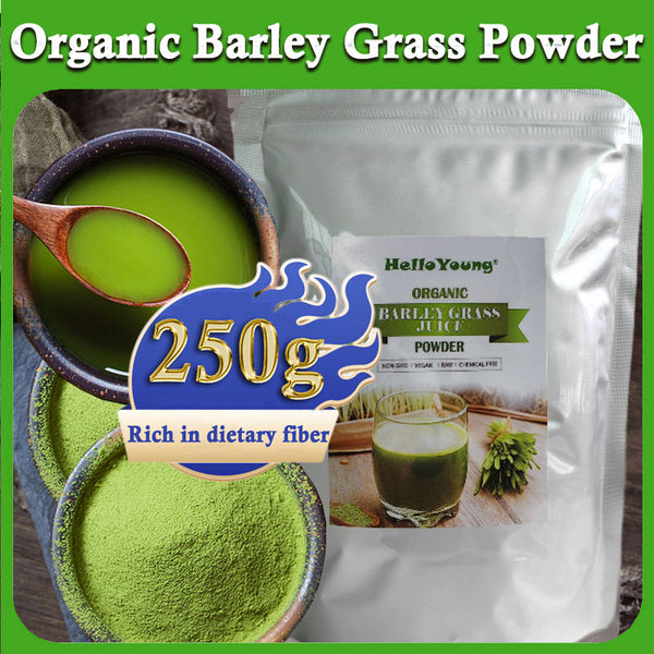 HelloYoung Organic Barley Powder 100% Pure and Natural, No Additives and Preservatives