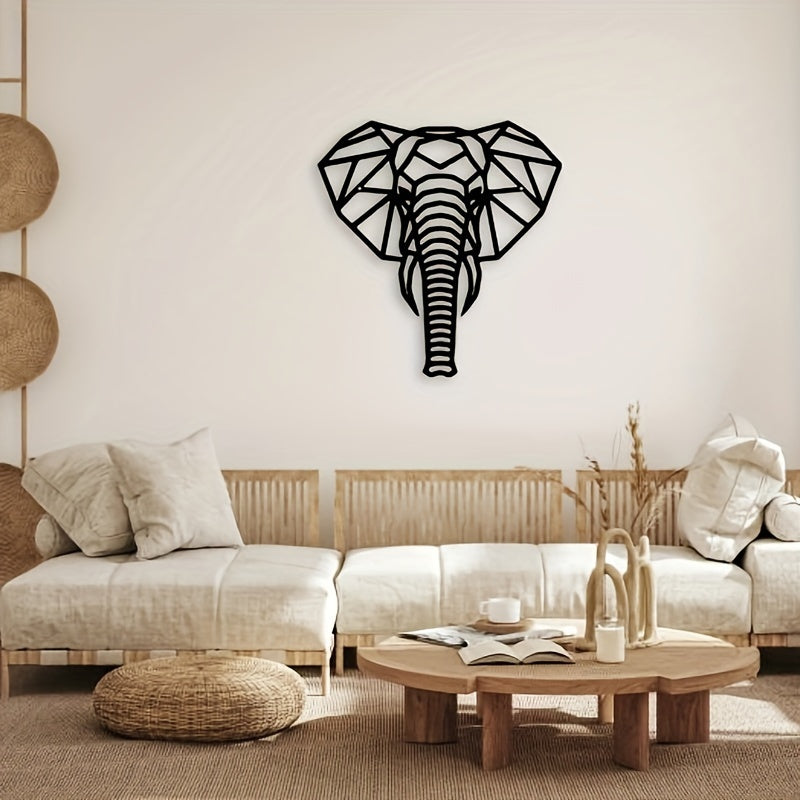 1pc Exquisite Metal Elephant Wall Art - Decorative Scene Decoration for Home, Living Room, Bedroom, Kitchen, Indoor, Outdoor - Unique Gift for Animal Lovers, Holiday, Birthday, Anniversary