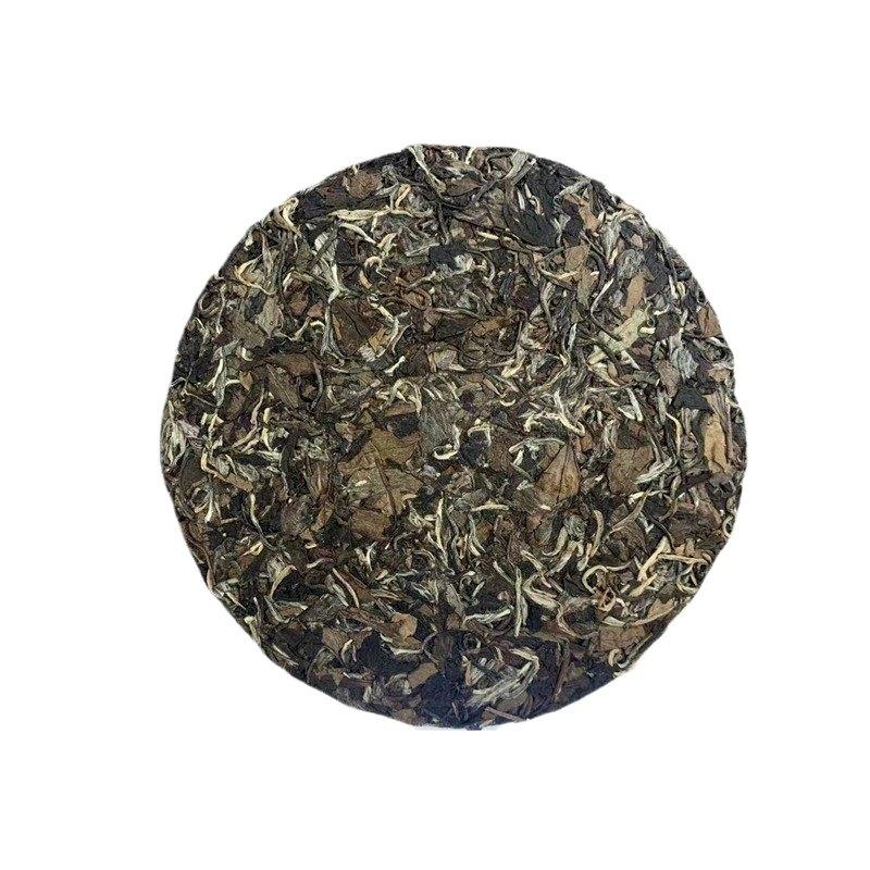 HelloYoungTea 350g Fuding High Mountain White Tea Aged Day Sun Old Tea Cake Gongmei Shoumei