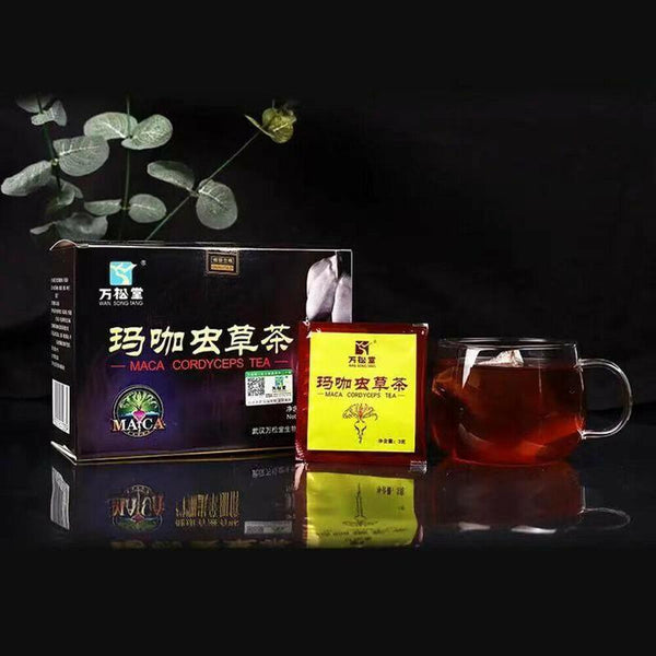 HelloYoungTea Cordyceps Militaris MACA Tea 100% Natural Energy | Cordyceps Maca Tea