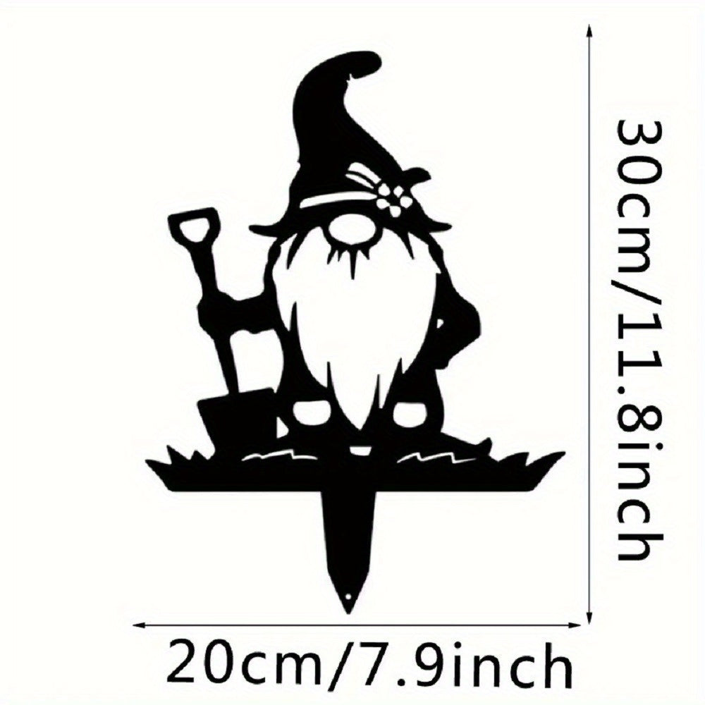 CIFbuy™ 1pc High-quality Metal Iron Santa Insert Yard Gnome - Premium Large Outdoor Gnome Silhouette, Ideal Lawn Stakes to Complete Stylish Metal Yard Decor, Superior Decor Piece, Wall Sculptures, Collectible Figurines.