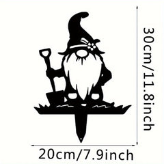 CIFbuy™ 1pc High-quality Metal Iron Santa Insert Yard Gnome - Premium Large Outdoor Gnome Silhouette, Ideal Lawn Stakes to Complete Stylish Metal Yard Decor, Superior Decor Piece, Wall Sculptures, Collectible Figurines.