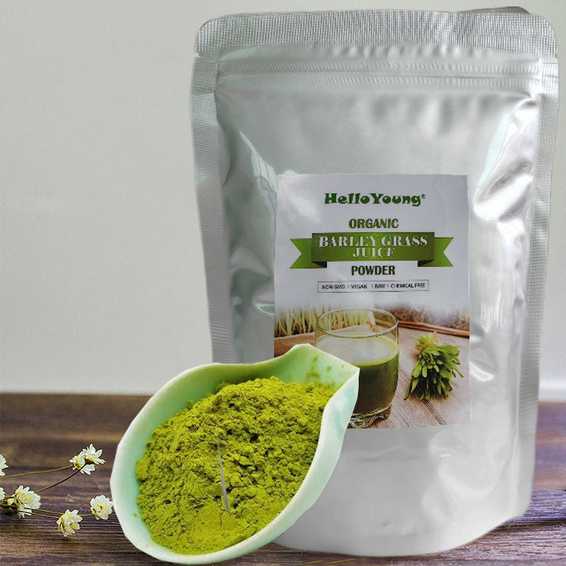 HelloYoung Organic Barley Grass Powder original 250g barley grass official store barley grass powder willy ong Vitamins, Minerals, Raw Organic Perfect Food Green Superfood