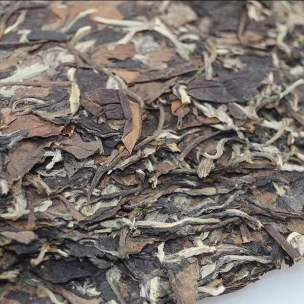 HelloYoungTea 350g Organic Shoumei White Tea Cake Premium Aged Chinese Old Tea