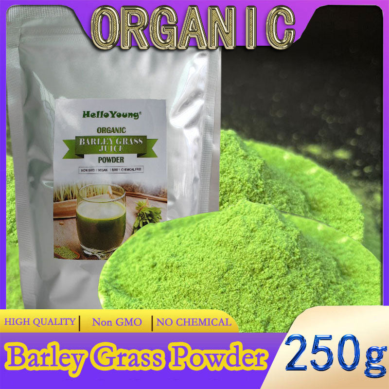 HelloYoung barley powder pure organic Organic Barley Grass Powder original 250g barley grass official store body detoxification, moistening intestines