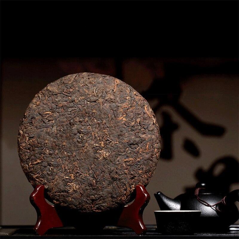 HelloYoungTea Menghai Shou Pu'er Cake Yunnan Qizi Aged Ripe Pu'er Tea 357g